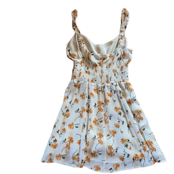 Reformation Elyse Ruffle Tie Front Mini Dress Size 12 - Picture 9 of 11